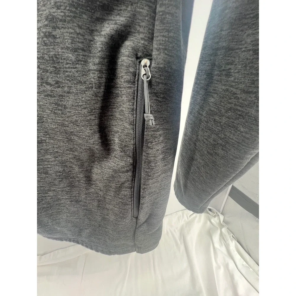 The‎ North Face Men's Grey Heathered Fleece Jacket Full Zip Size XL